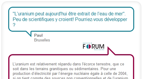 La question d'ExtraPaul dans le Forum Nucléaire