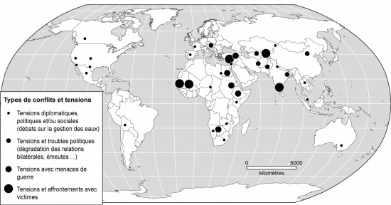 Source : F. Lasserre, L’eau, enjeu mondial. Géopolitique des ressources en eau, Le Serpent à Plumes, Paris, 2003, p.77