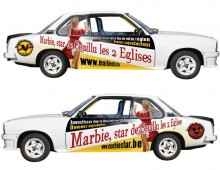 Garniture d’une Opel Ascona pour « Marbie, star »